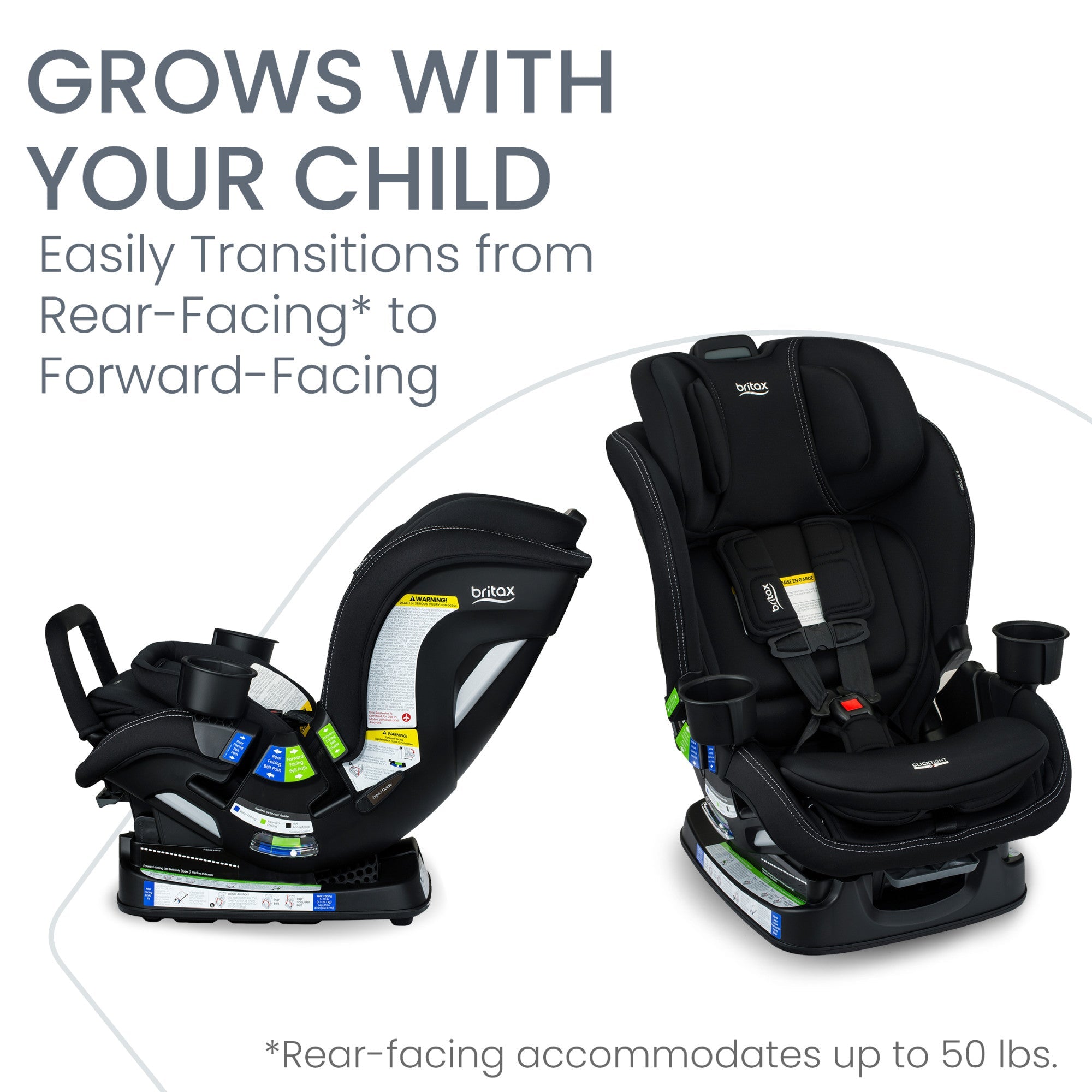 Britax Poplar S Convertible Car Seat Sand Onyx