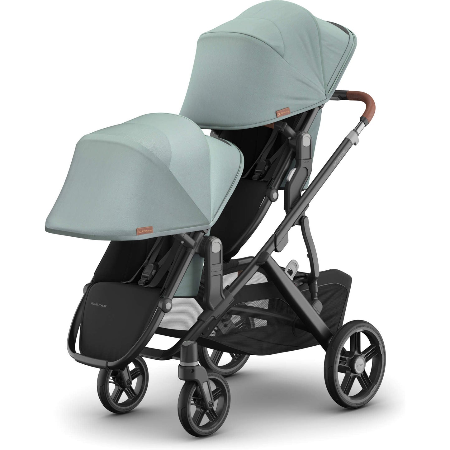 uppababy vista stroller double UPPAbaby RumbleSeat V3 - Declan (Oat Mélange | Silver Frame