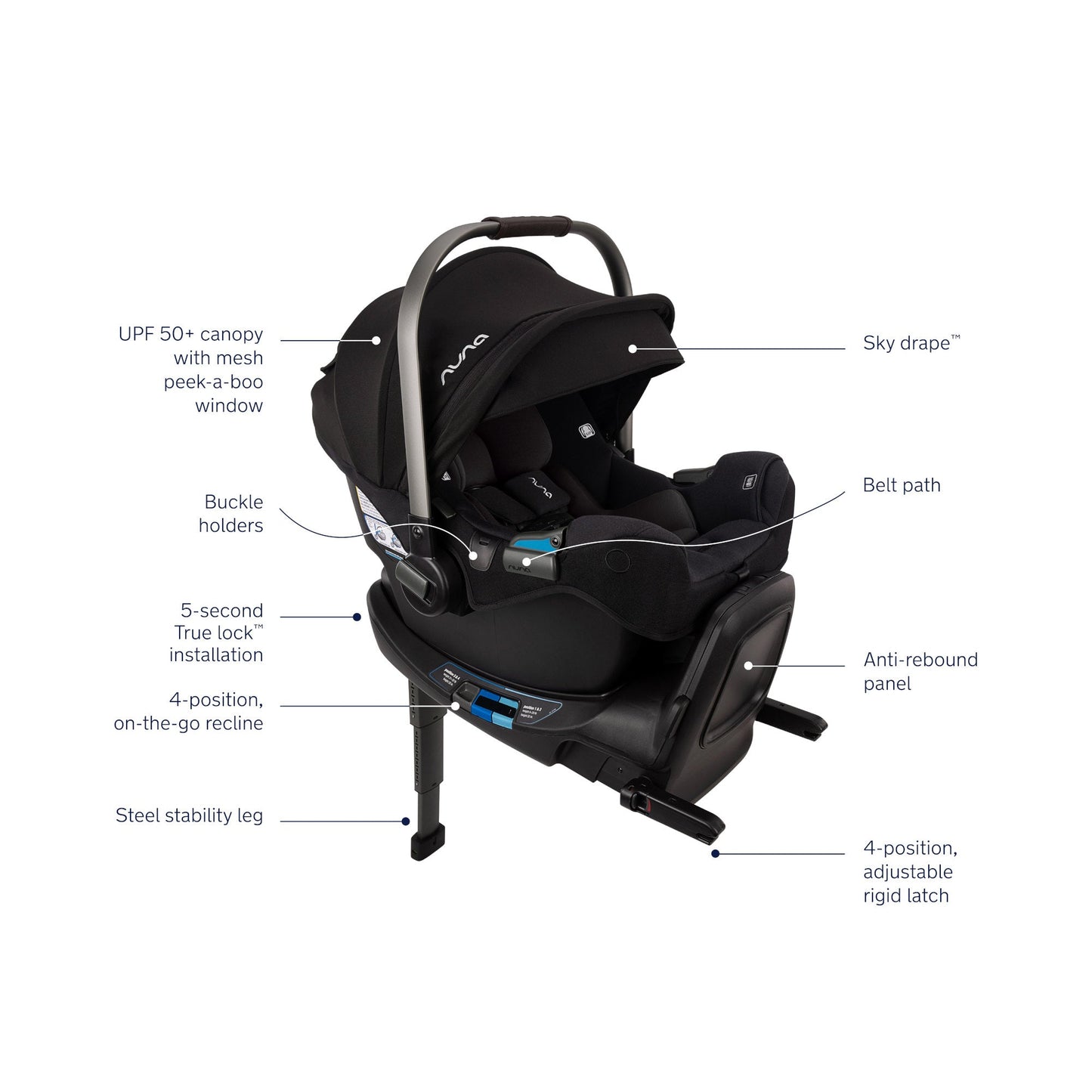 stokke nuna infant car seat Nuna PIPA RX Infant Car Seat + RELX Base Caviar/Chocolate