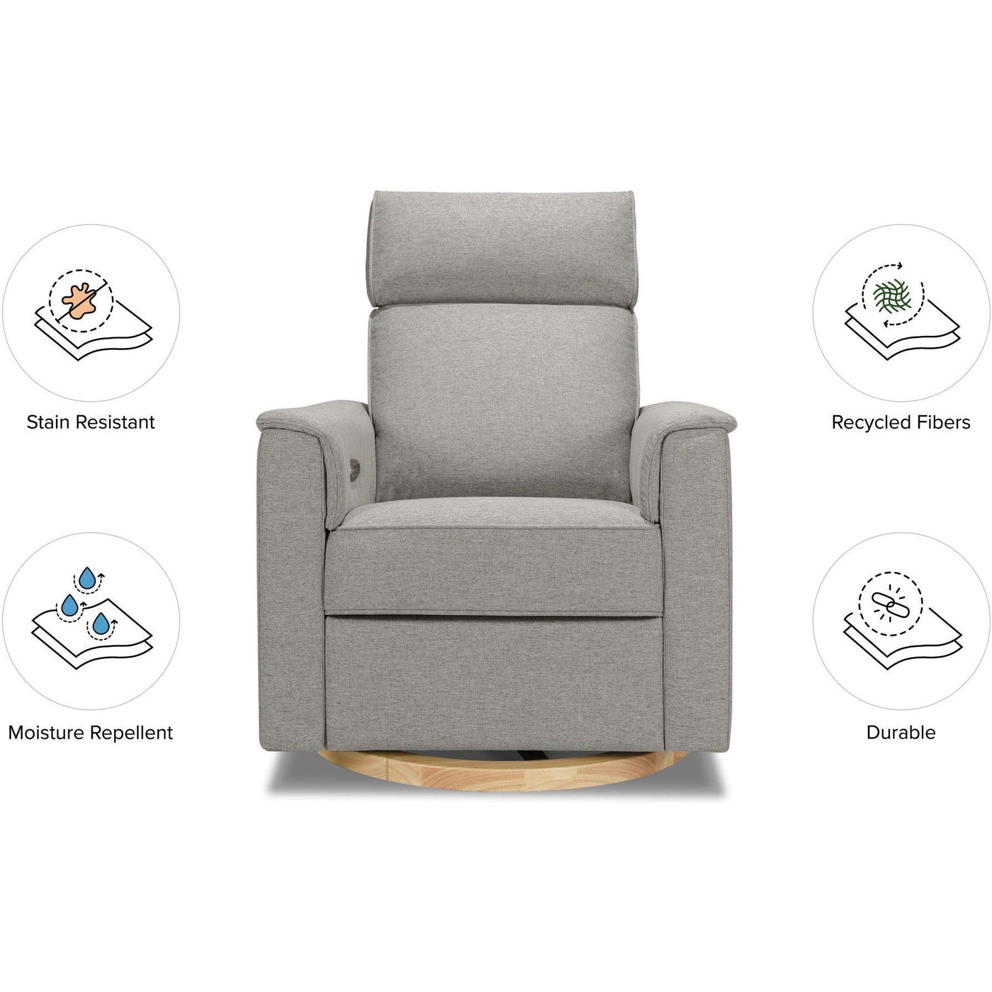 Monogram by Namesake Willa Power Glider Recliner with Adjustable Headrest & USB