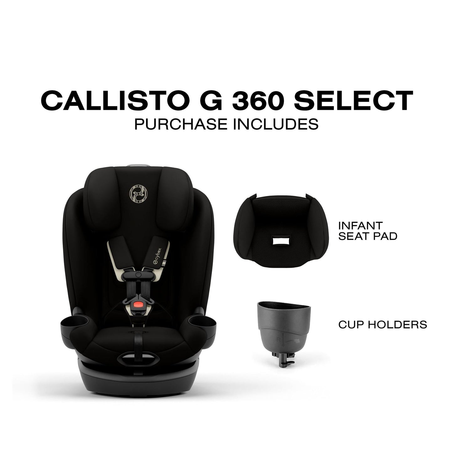 Callisto G 360 Select Rotating All-in-One Convertible Car Seat by Cybex Black