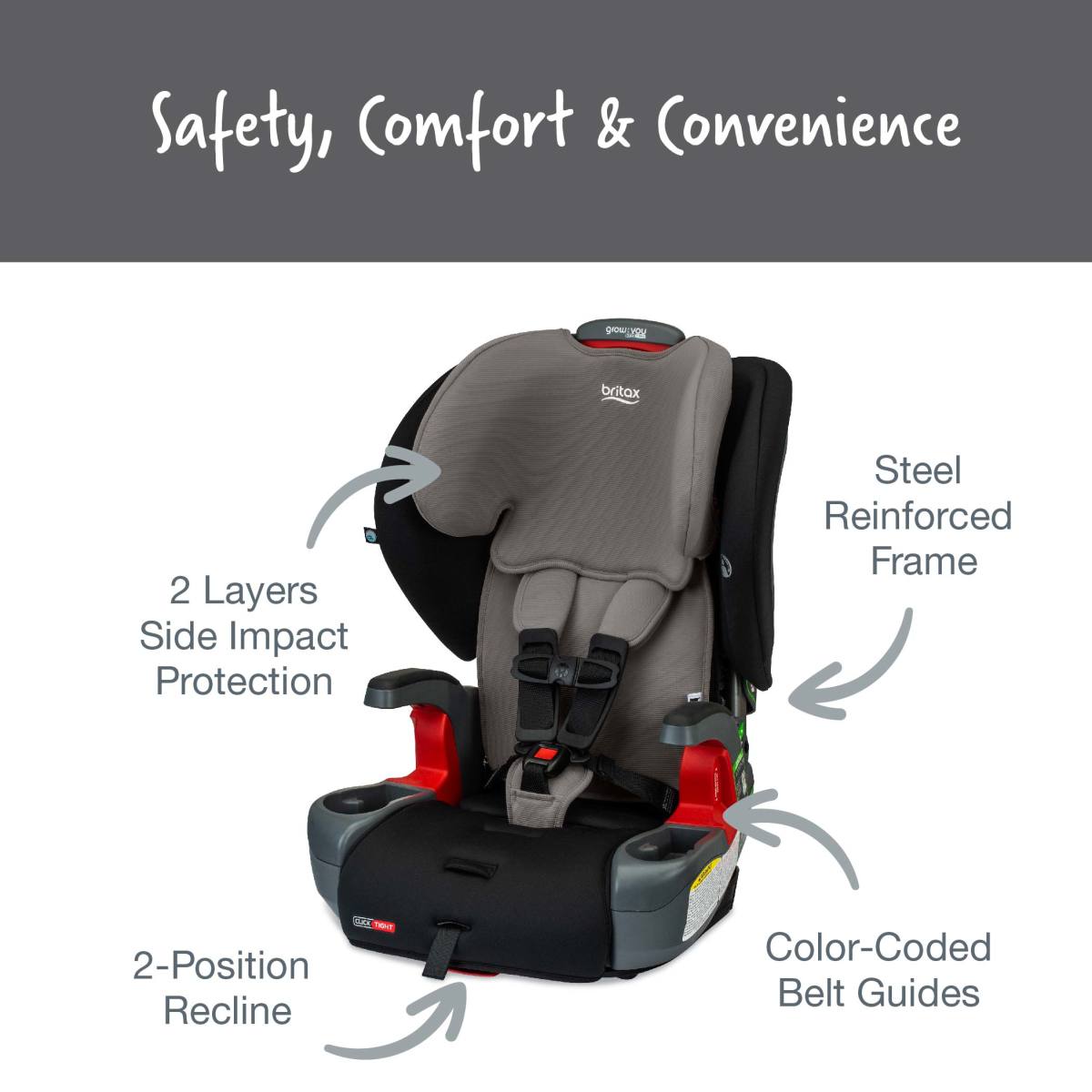 britax click and go Britax Grow With You ClickTight Harness-2-Booster Car Seat (Green Contour)