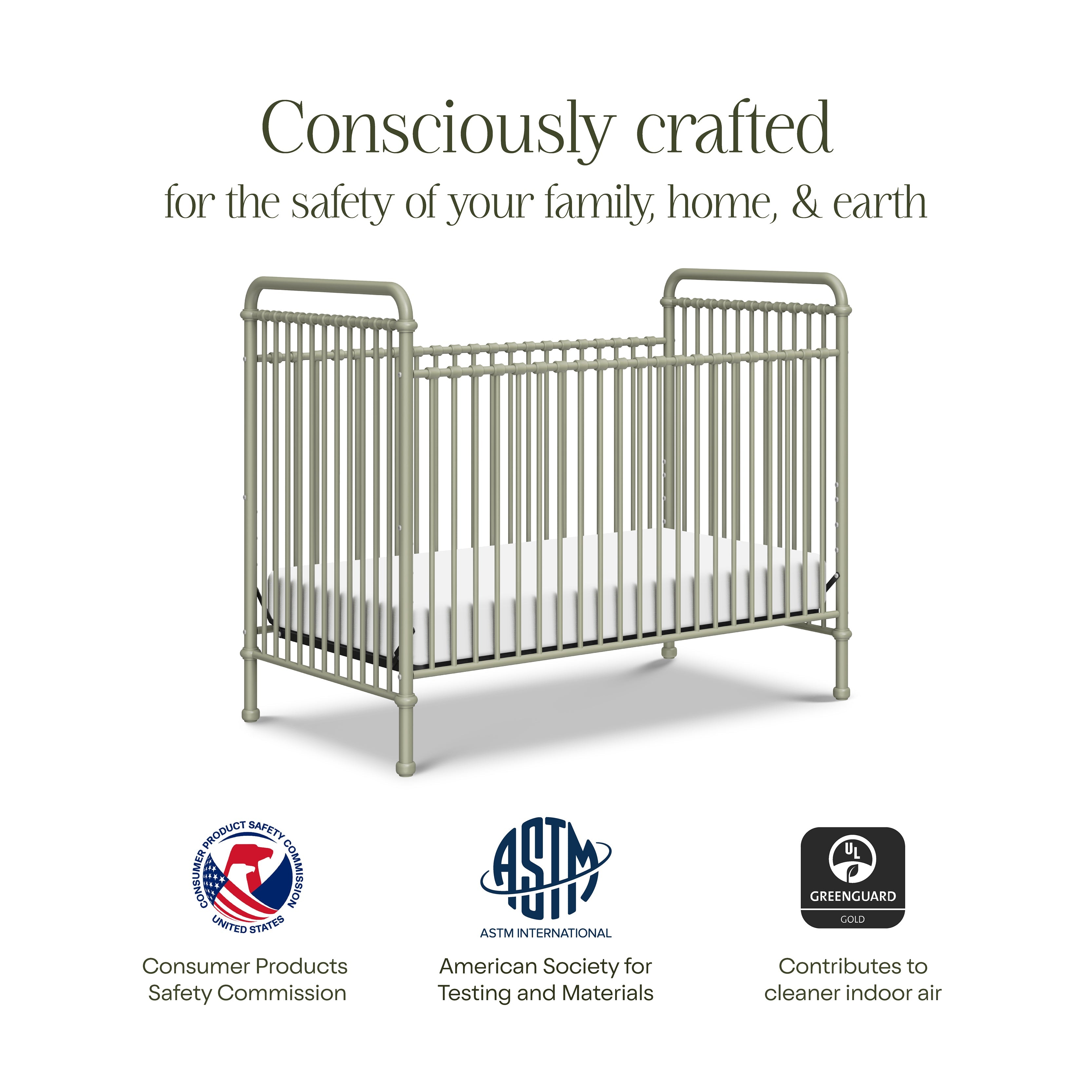 Namesake Abigail 3-in-1 Convertible Crib – Baby & Kids 1st