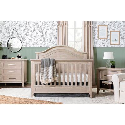 Monogram by Namesake Beckett Rustic 4-in-1 Convertible Curve-Top Crib