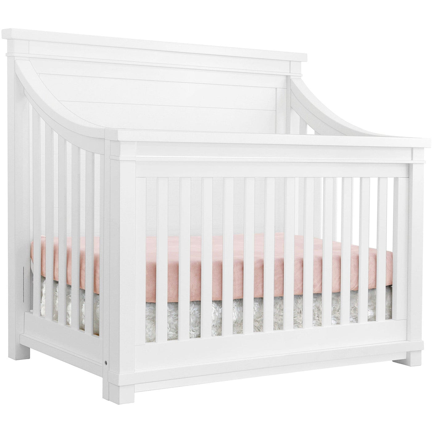 Appleseed Cribs Pure White Appleseed Rowan 4-in-1 Convertible Flat-Top Crib