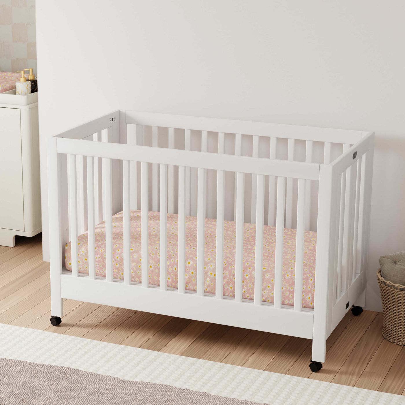 Babyletto Cribs Babyletto Maki Portable Folding Crib with Toddler Bed Conversion Kit