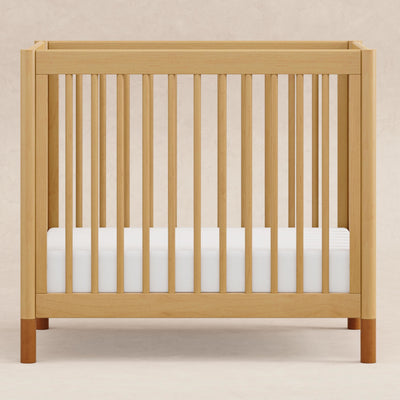 Babyletto Cribs Honey with Vegan Tan Leather Feet Babyletto Gelato 4-in-1 Convertible Mini Crib