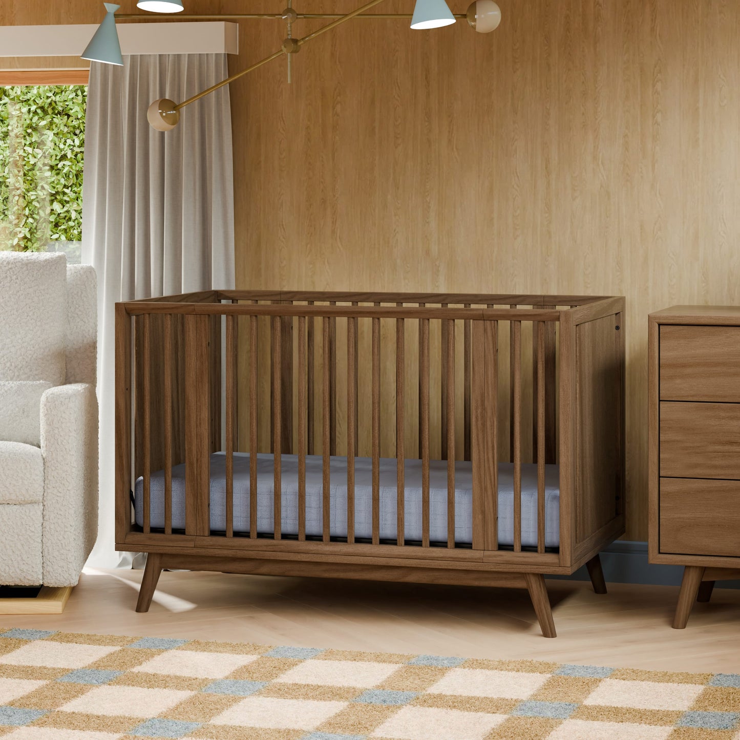 Babyletto Cribs Natural Walnut Palma 8-in-1 Convertible All-Stages® Crib