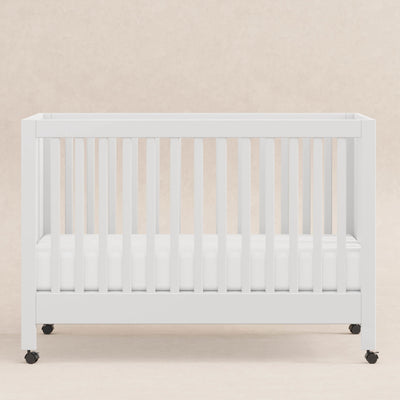 Babyletto Cribs White Babyletto Maki Portable Folding Crib with Toddler Bed Conversion Kit
