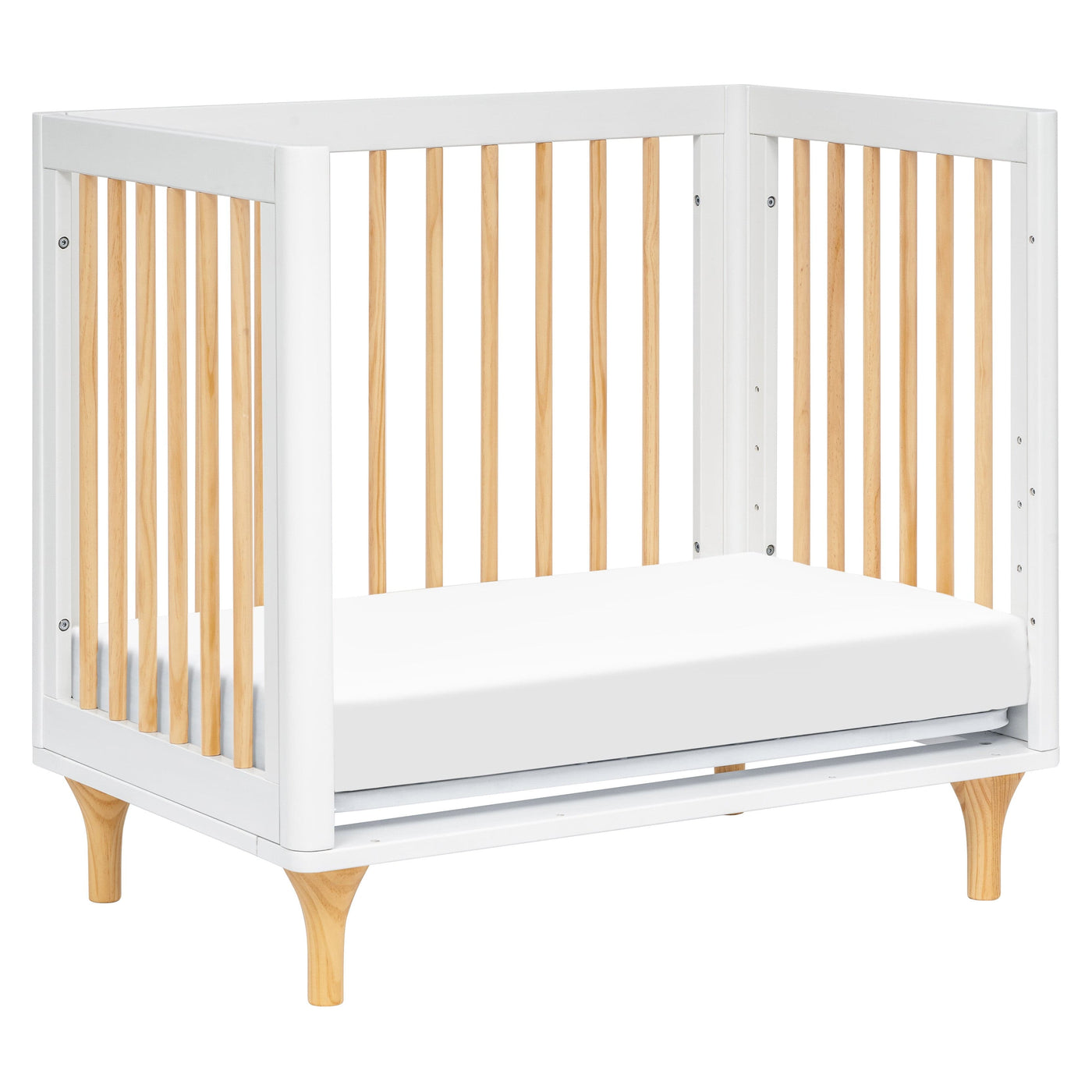Babyletto Cribs White / Natural Babyletto Lolly 4-in-1 Convertible Mini Crib with Toddler Bed Conversion Kit