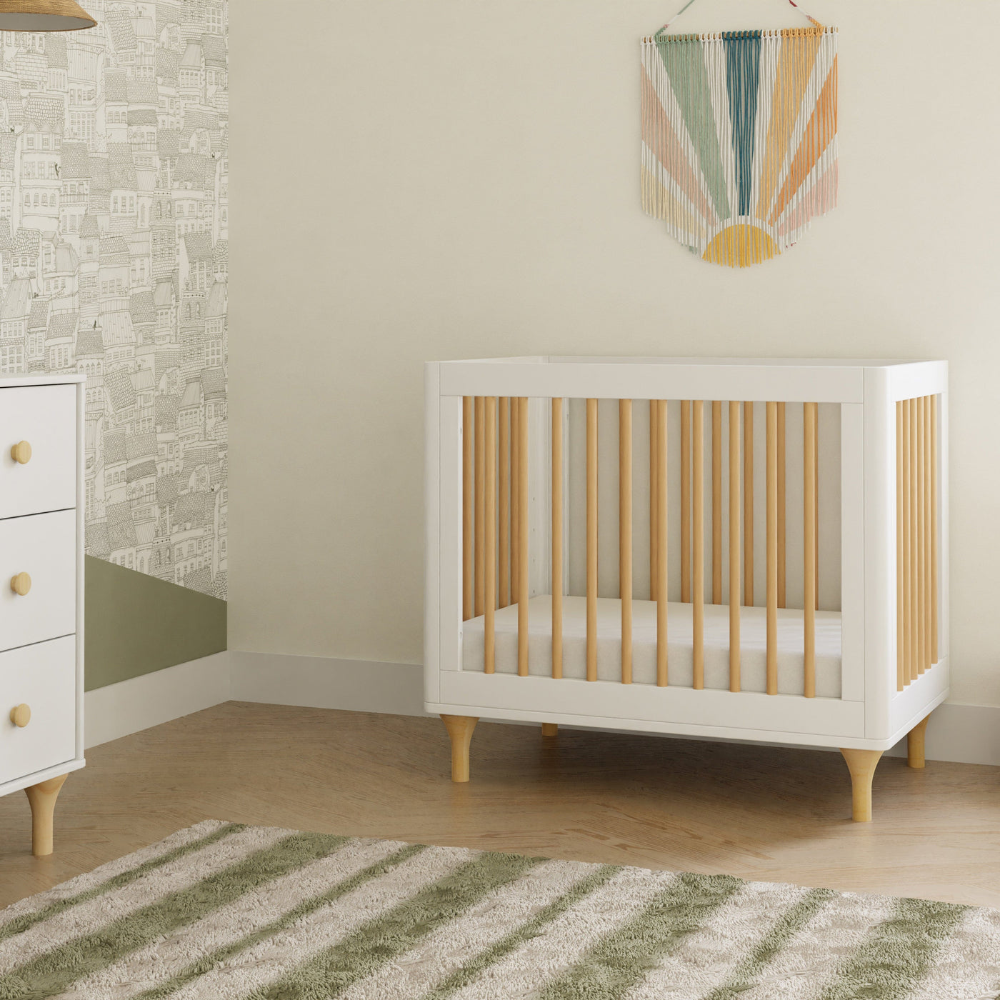 Babyletto Cribs White / Natural Babyletto Lolly 4-in-1 Convertible Mini Crib with Toddler Bed Conversion Kit