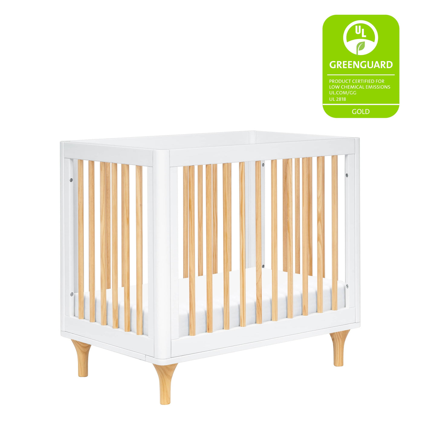 Babyletto Cribs White / Natural Babyletto Lolly 4-in-1 Convertible Mini Crib with Toddler Bed Conversion Kit