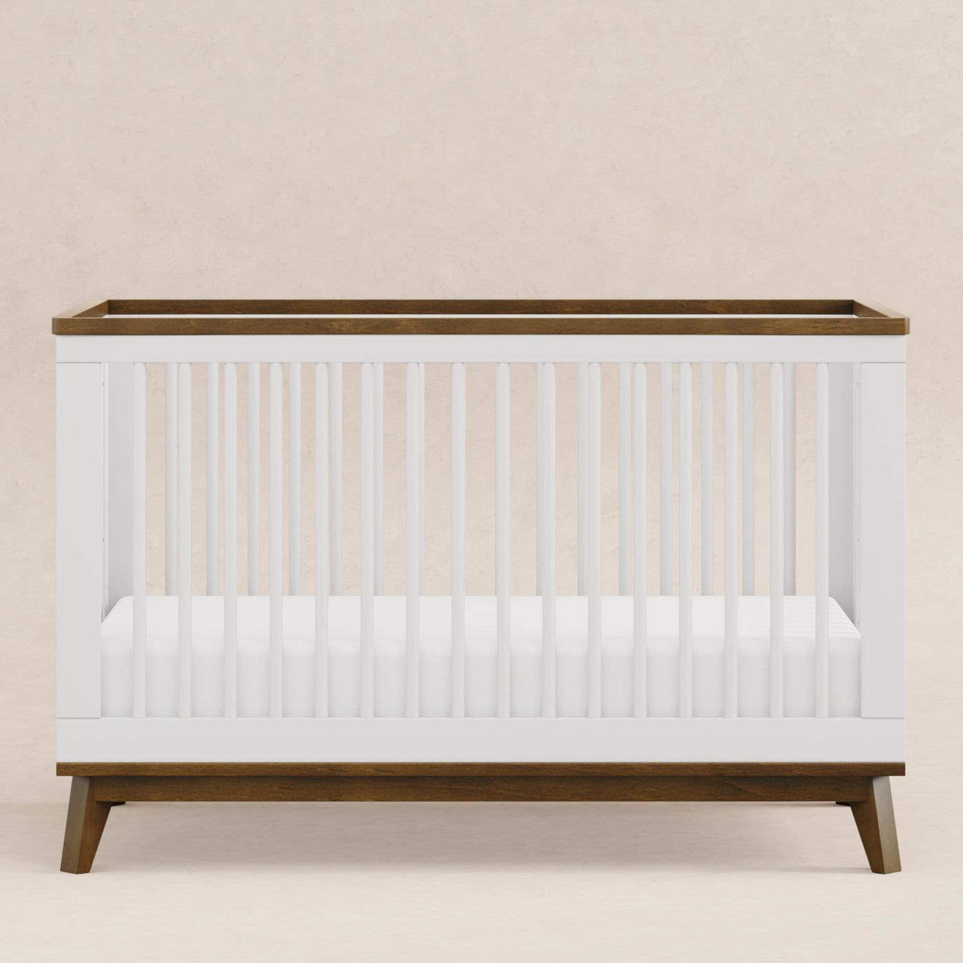 Babyletto Cribs White / Natural Walnut Babyletto Scoot 3-in-1 Convertible Crib with Toddler Bed Conversion Kit