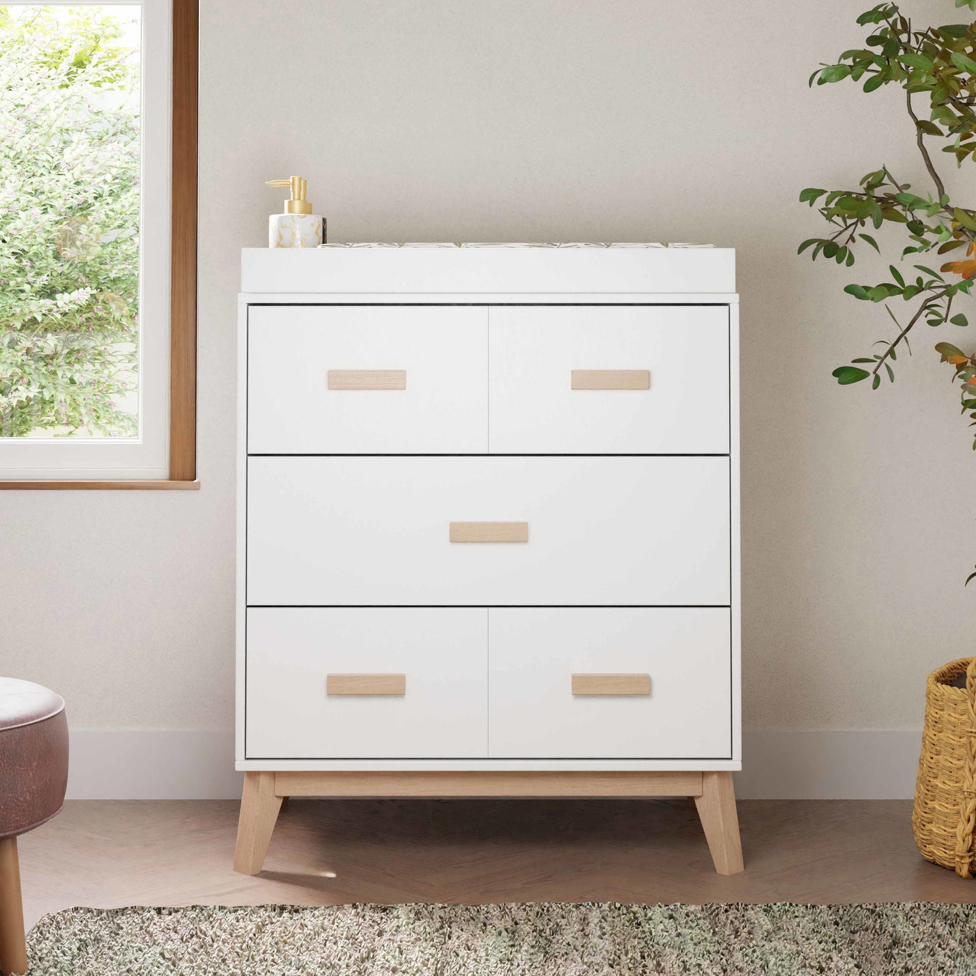 Babyletto Dressers Babyletto Scoot 3-Drawer Changer Dresser with Removable Changing Tray