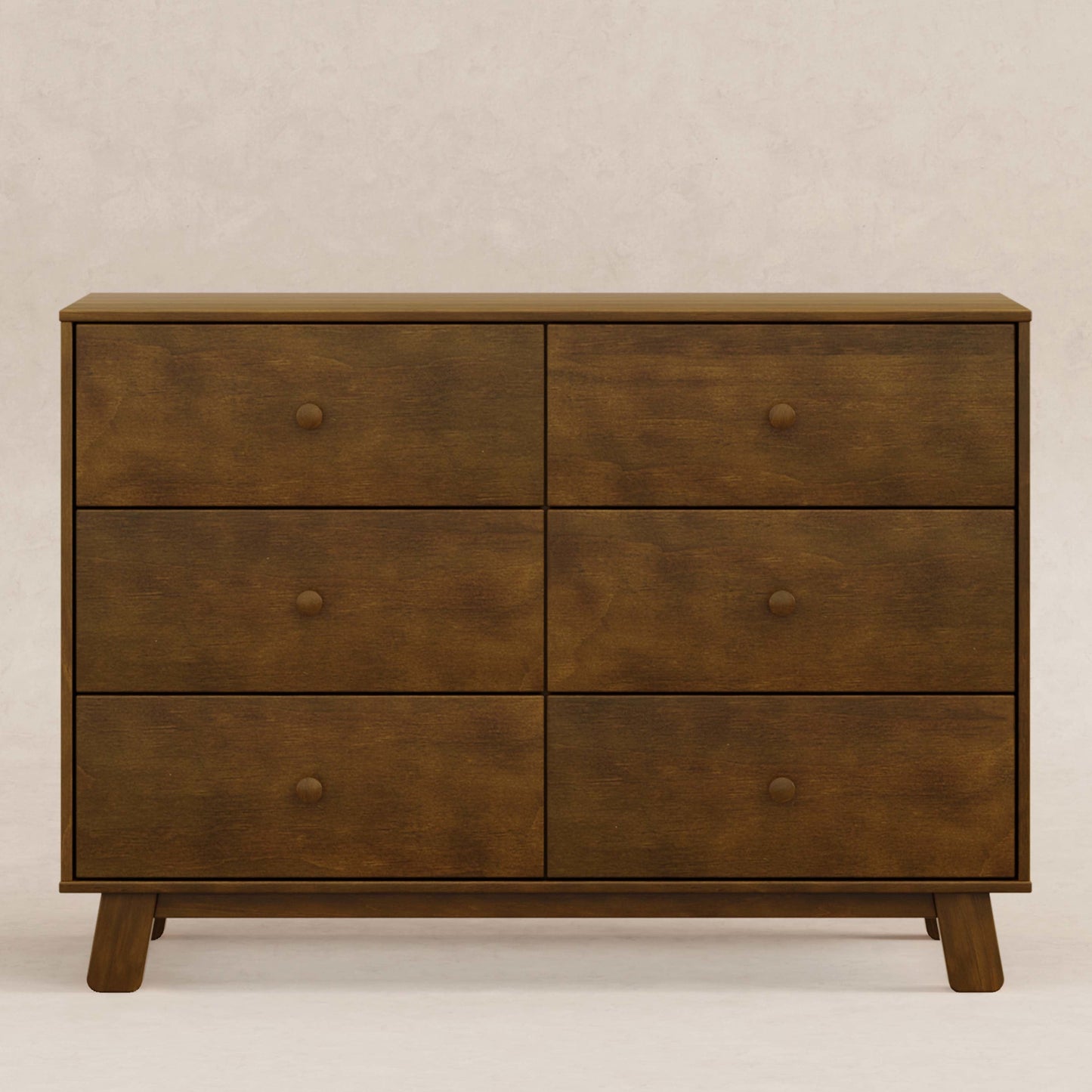 Babyletto Dressers Natural Walnut Babyletto Hudson Modern 6-Drawer Double Dresser