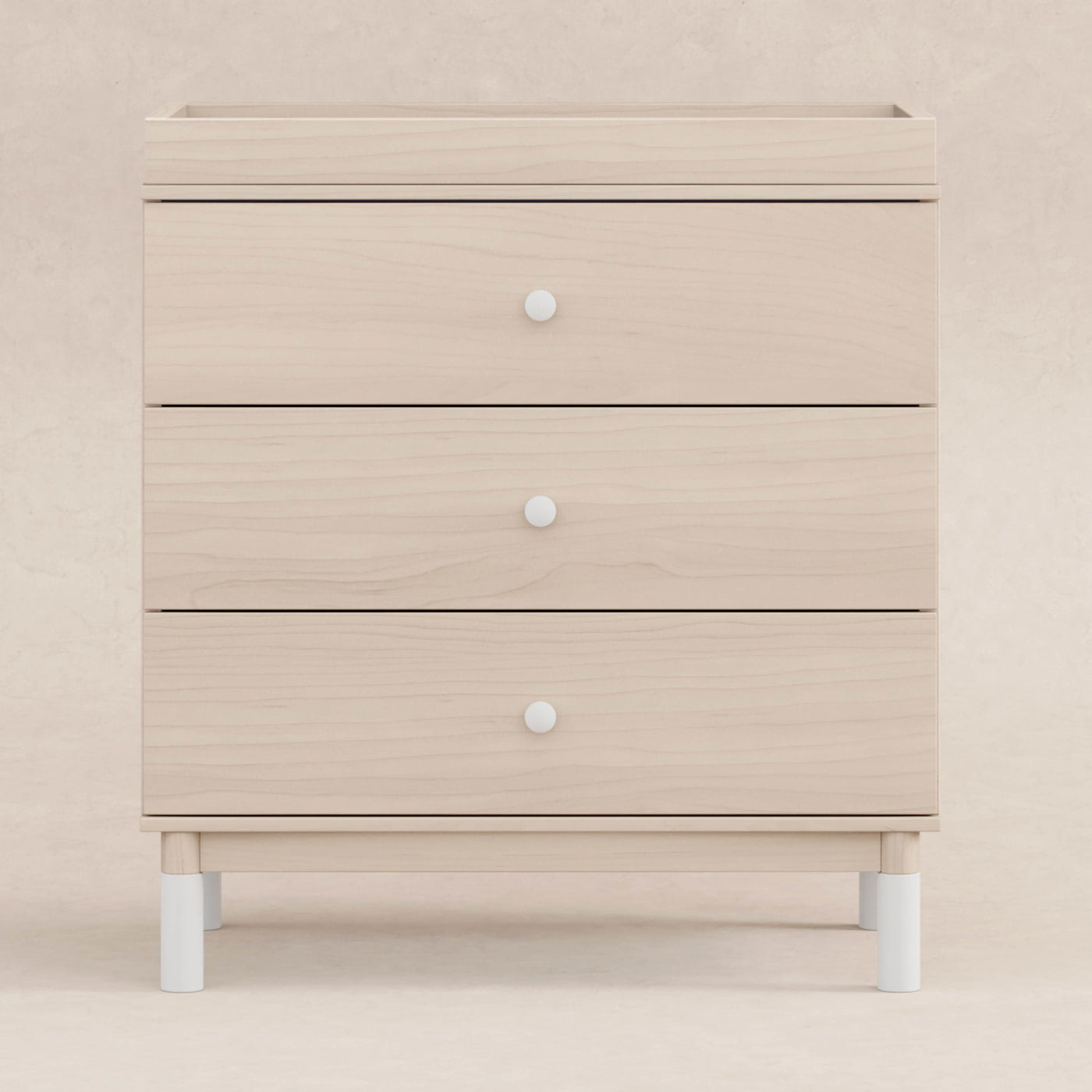 Babyletto Dressers Washed Natural / White Babyletto Gelato 3-Drawer Changer Dresser with Removable Changing Tray