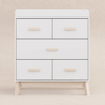 Babyletto Dressers White / Washed Natural Babyletto Scoot 3-Drawer Changer Dresser with Removable Changing Tray