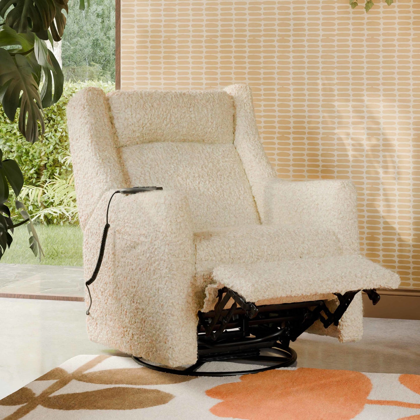Babyletto Gliders & Rockers Babyletto Kiwi Deluxe Power Recliner & Swivel Glider with Heat and Massage