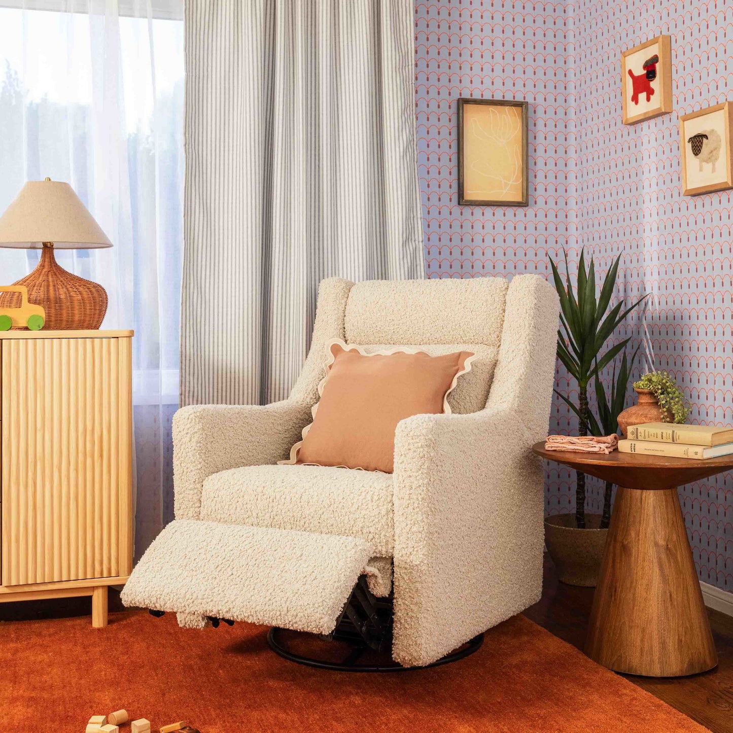 Babyletto Gliders & Rockers Babyletto Kiwi Plus Power Recliner and Swivel Glider with Power Adjustable Headrest and USB Port