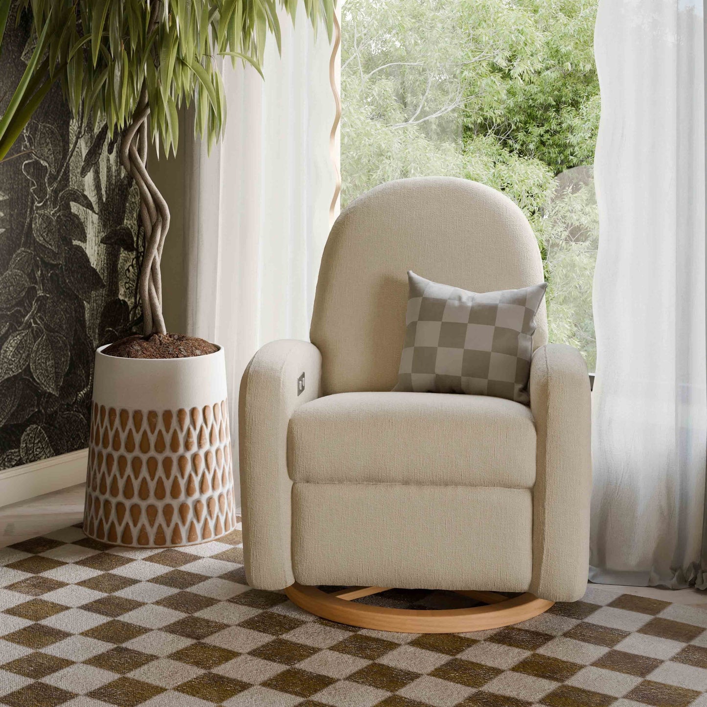 Babyletto Gliders & Rockers Babyletto Nami Electronic Recliner and Swivel Glider Recliner with USB port