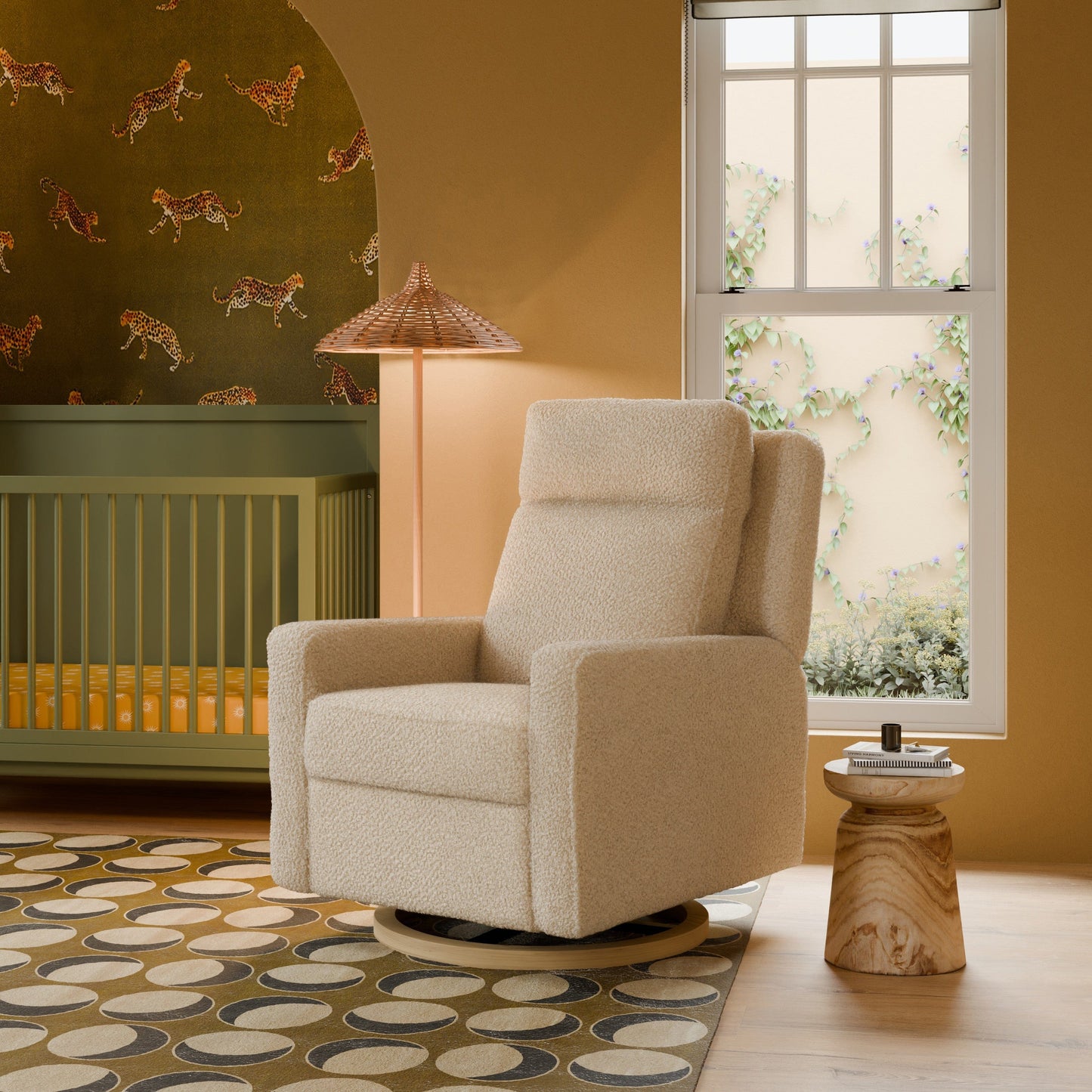 Babyletto Gliders & Rockers Babyletto Sigi Pro Power Recliner & Swivel Glider with Power Adjustable Headrest and Lumbar Support