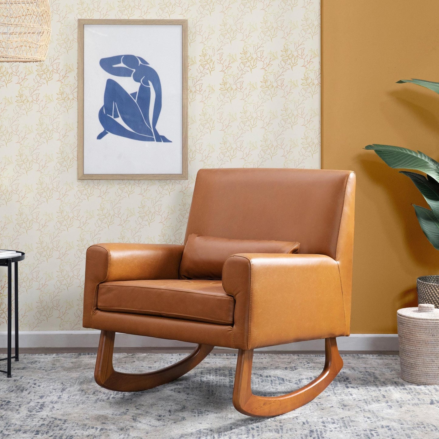 Babyletto Gliders & Rockers Tan Vegan Leather Babyletto Sleepytime Rocker in Vegan Leather