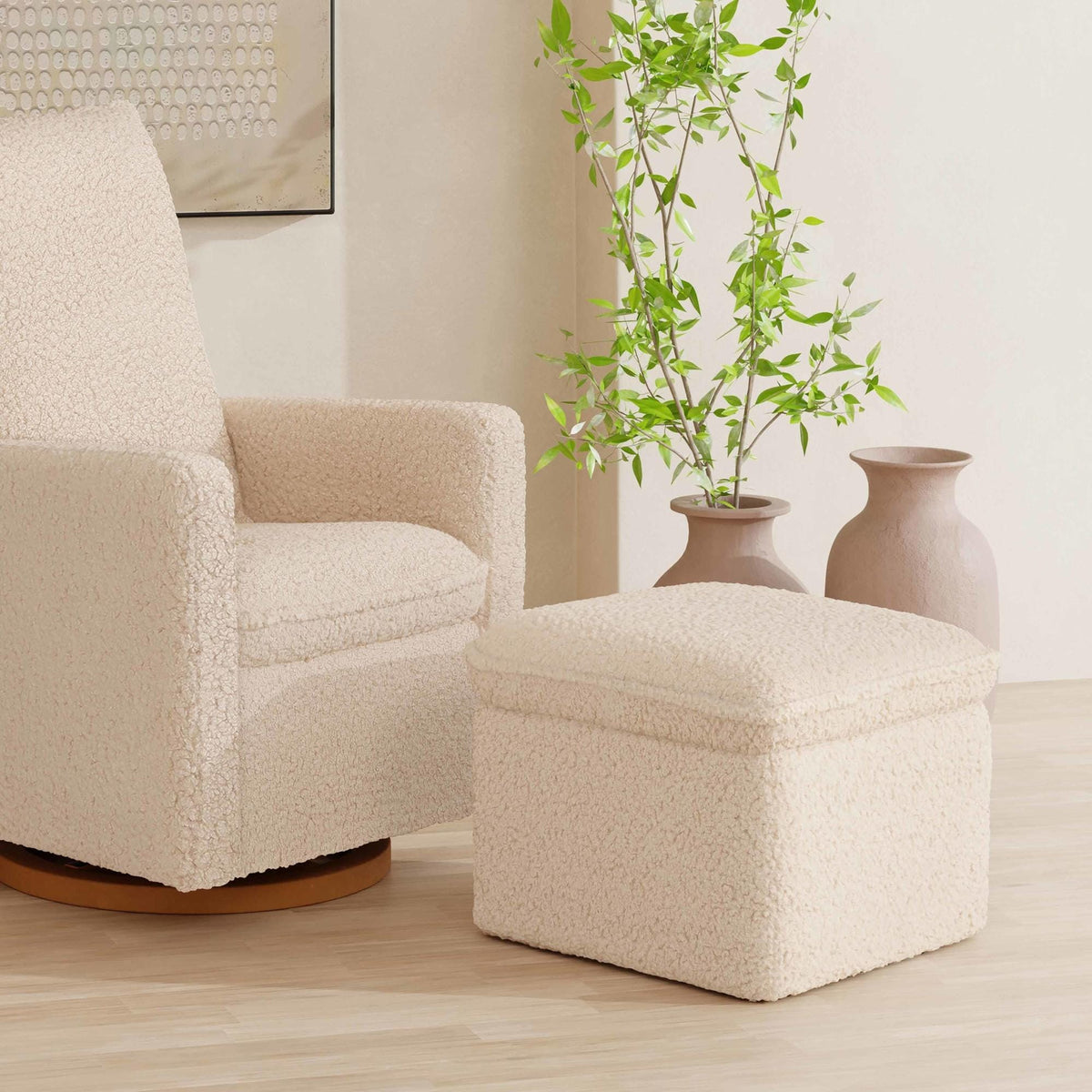 Babyletto Ottomans Chai Shearling Babyletto Cali Storage Ottoman in Shearling
