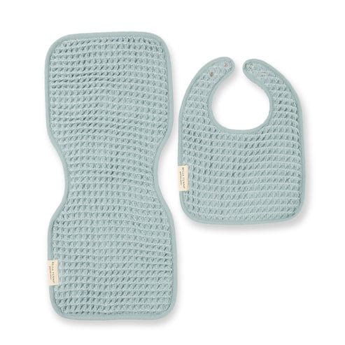 Bella Tunno Bibs & Burp Cloths Fog Reversible Bib + Burp Set