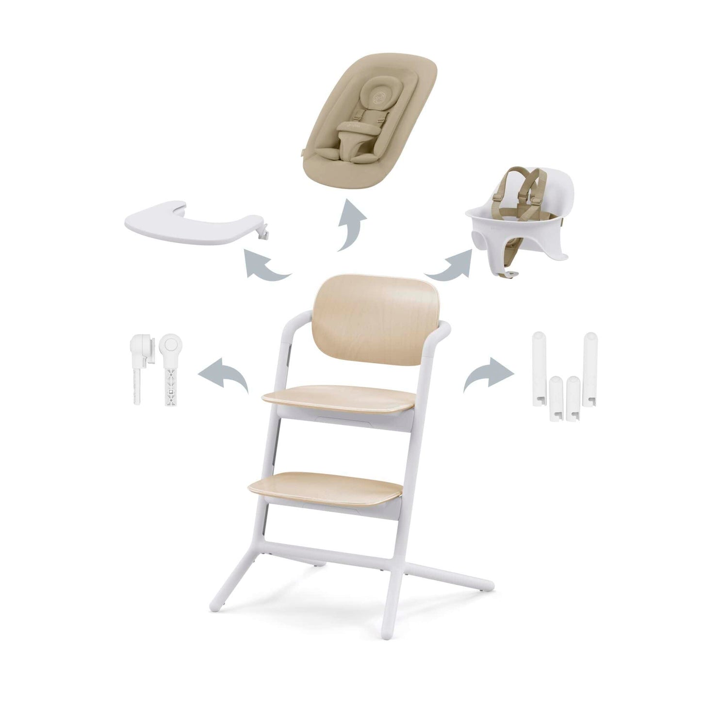 Cybex High Chairs Sand White Cybex Lemo 4-in-1