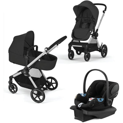 Cybex Strollers - Travel Systems Black Frame/Moon Black Cybex EOS Stroller + Aton G Infant Car Seat Travel System