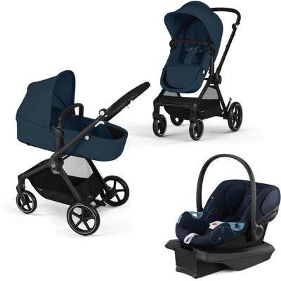Cybex Strollers - Travel Systems Black Frame/Ocean Blue Cybex EOS Stroller + Aton G Infant Car Seat Travel System