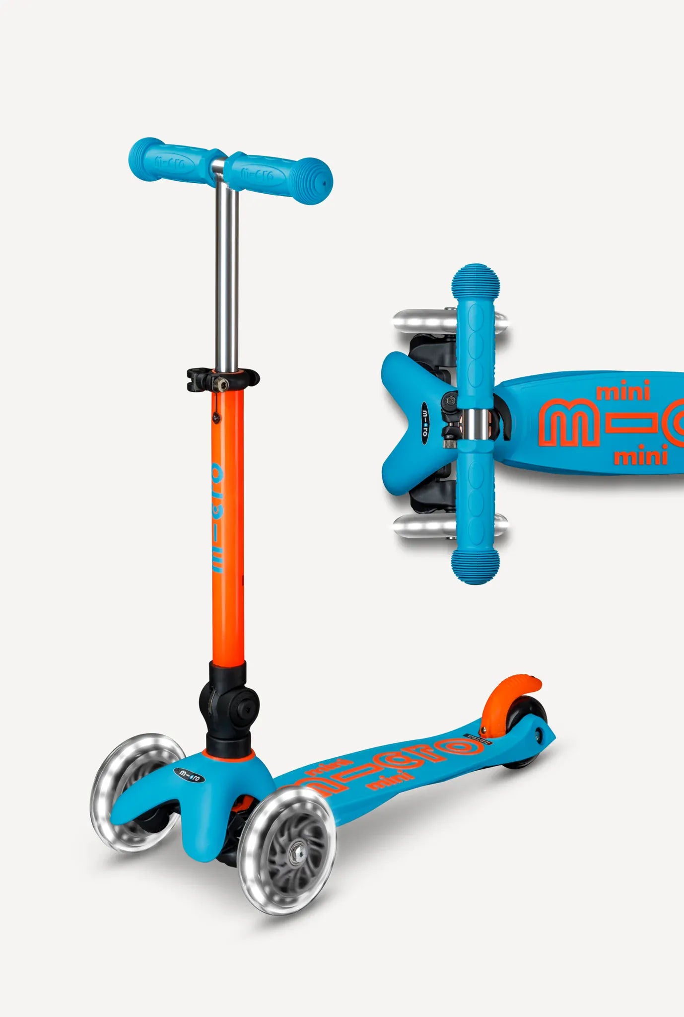 Micro Kickboard Toys Neon Sunset Orange Micro Mini Foldable LED Scooter