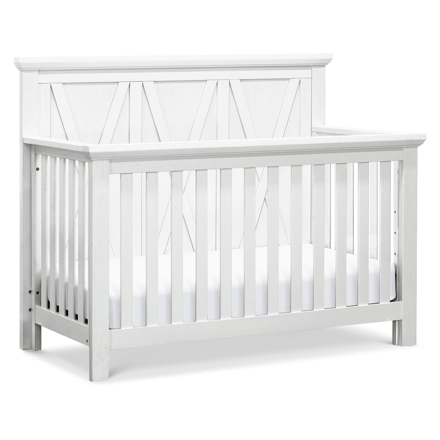 Namesake Cribs Linen White Monogram by Namesake Emory Farmhouse 4-in-1 Convertible Crib