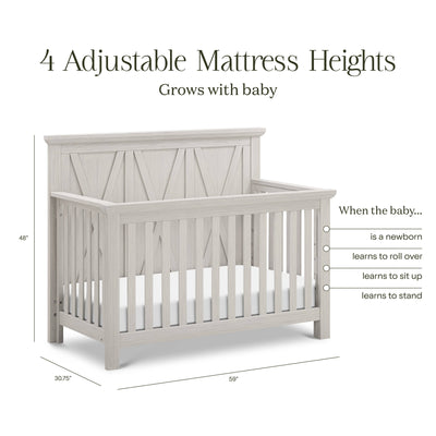 Namesake Cribs Monogram by Namesake Emory Farmhouse 4-in-1 Convertible Crib