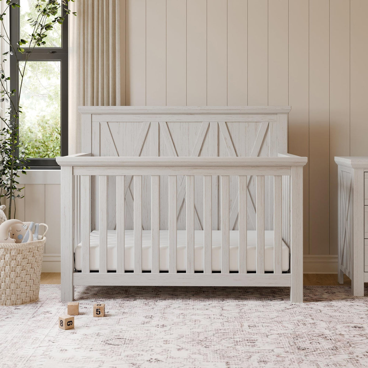 Namesake Cribs Monogram by Namesake Emory Farmhouse 4-in-1 Convertible Crib