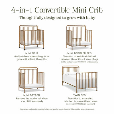 Namesake Cribs Namesake Winston 4-in-1 Convertible Mini Crib