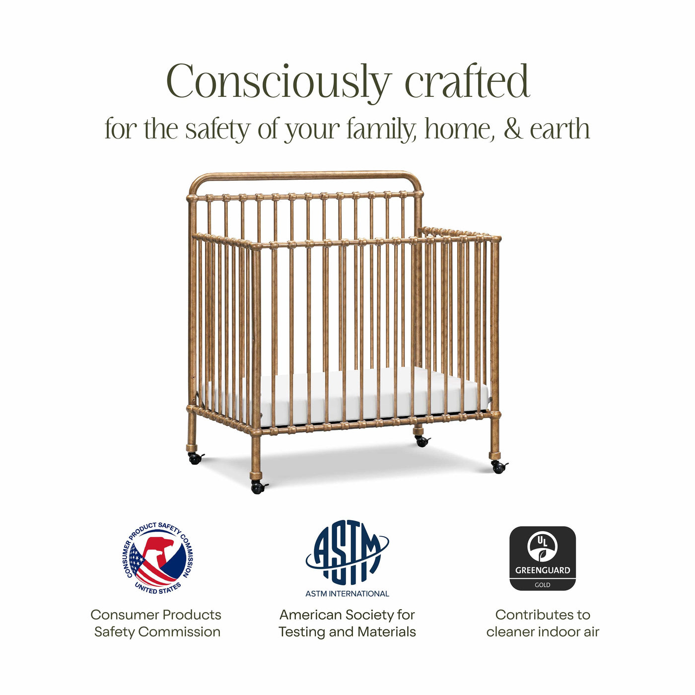 Namesake Cribs Namesake Winston 4-in-1 Convertible Mini Crib