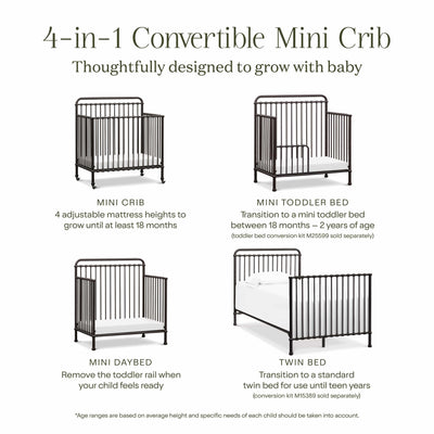 Namesake Cribs Namesake Winston 4-in-1 Convertible Mini Crib