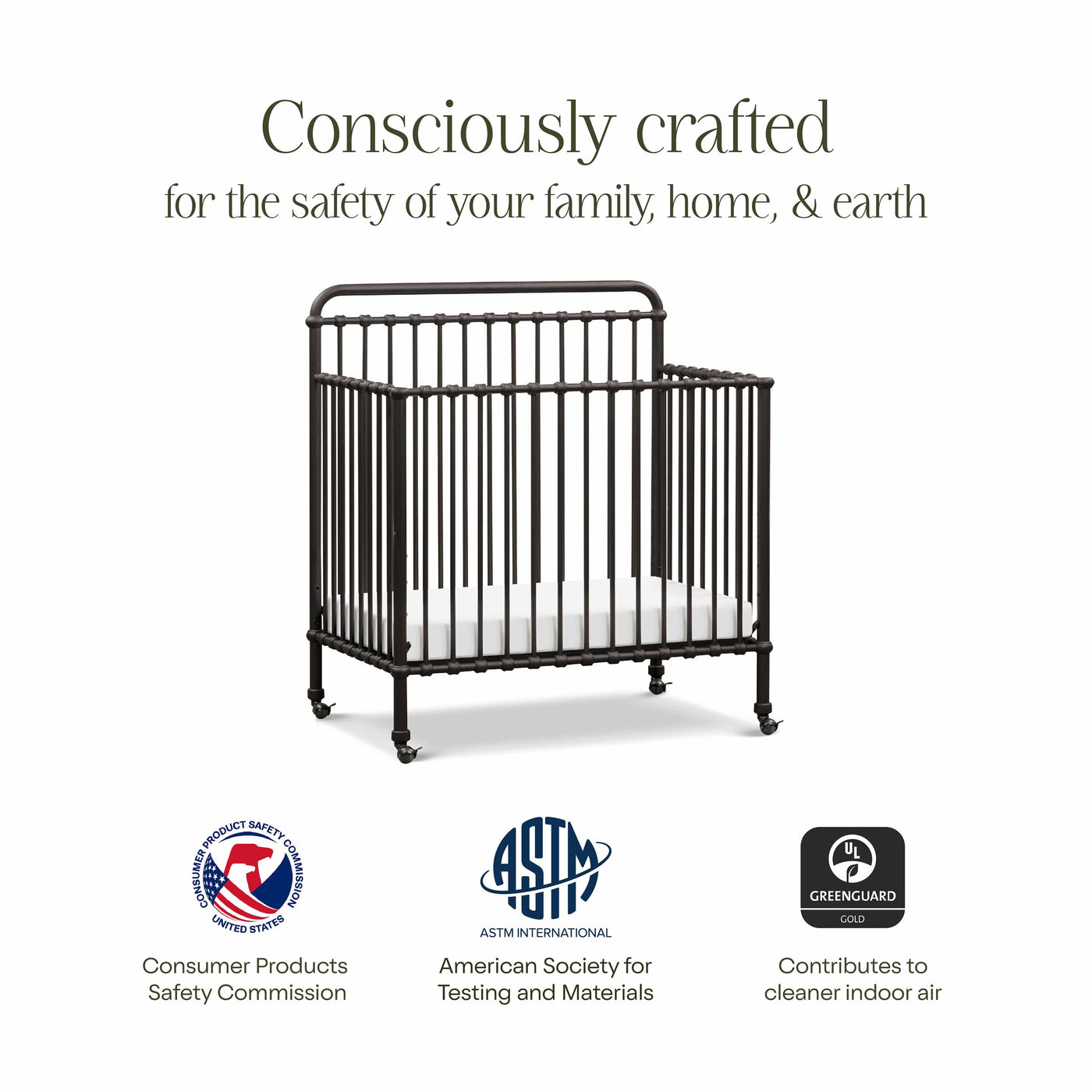 Namesake Cribs Namesake Winston 4-in-1 Convertible Mini Crib