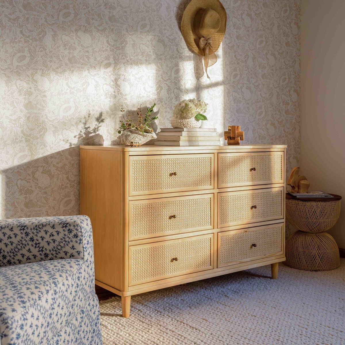 Namesake Dressers Namesake Marin with Cane 6-Drawer Dresser