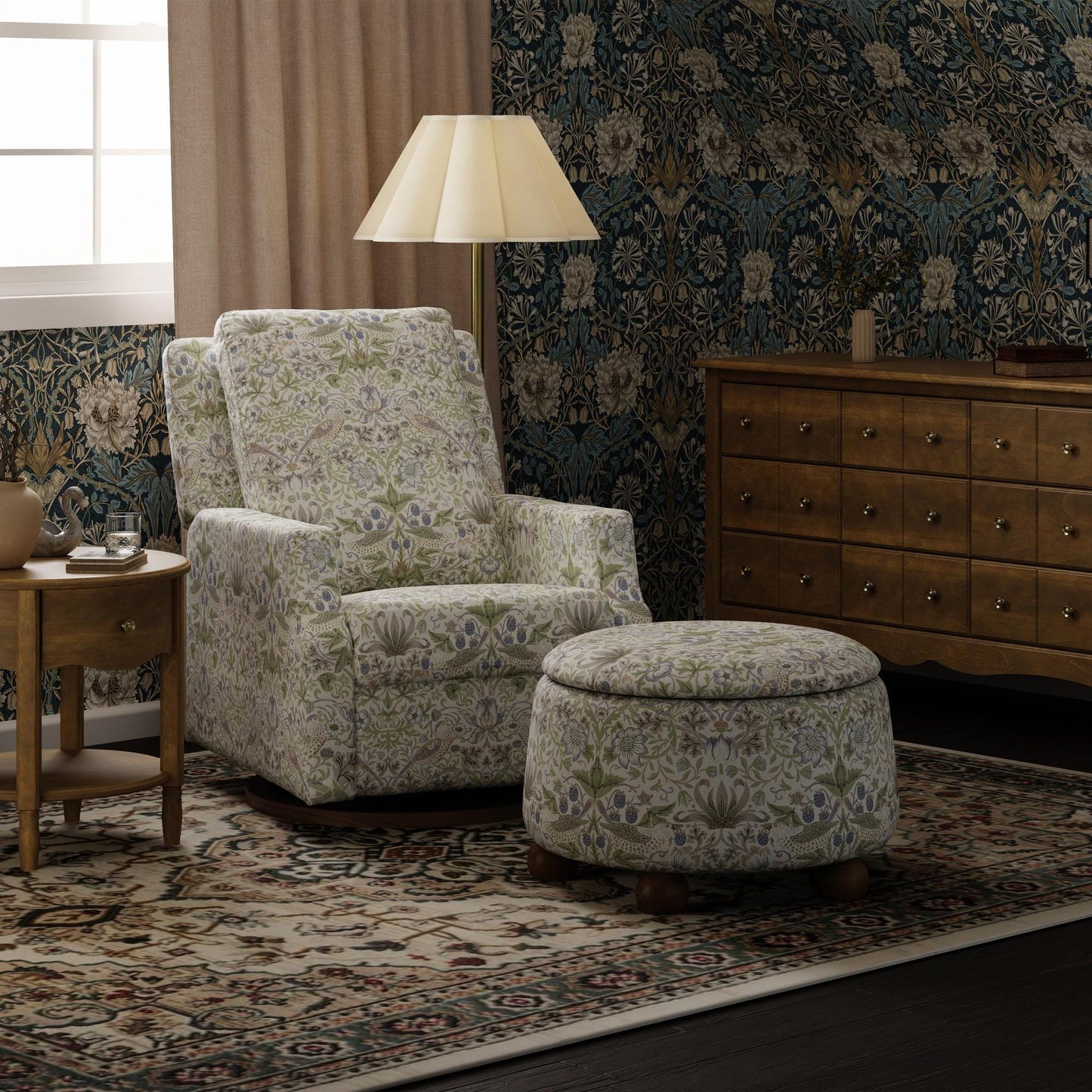 Namesake Gliders & Rockers Morris & Co. x Namesake Tuffet Storage Ottoman
