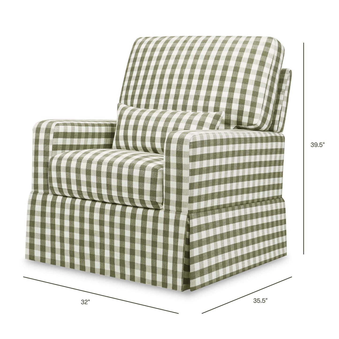 Namesake Gliders & Rockers Namesake Crawford Pillowback Comfort Swivel Glider