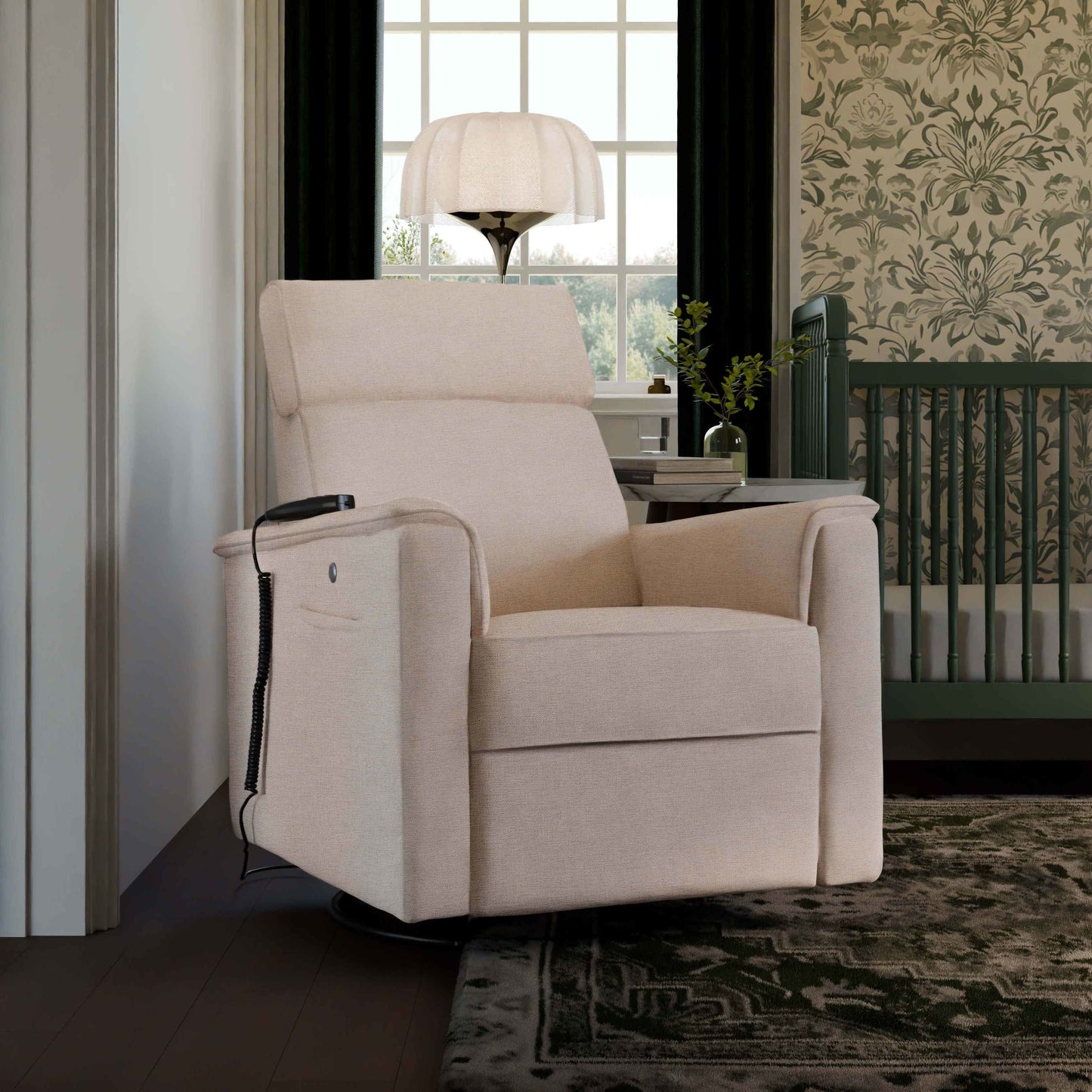 Namesake Gliders & Rockers Namesake Willa Deluxe Power Recliner and Swivel Glider with Heat & Massage