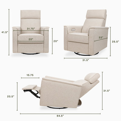 Namesake Gliders & Rockers Namesake Willa Plus Power Glider Recliner + Power Headrest