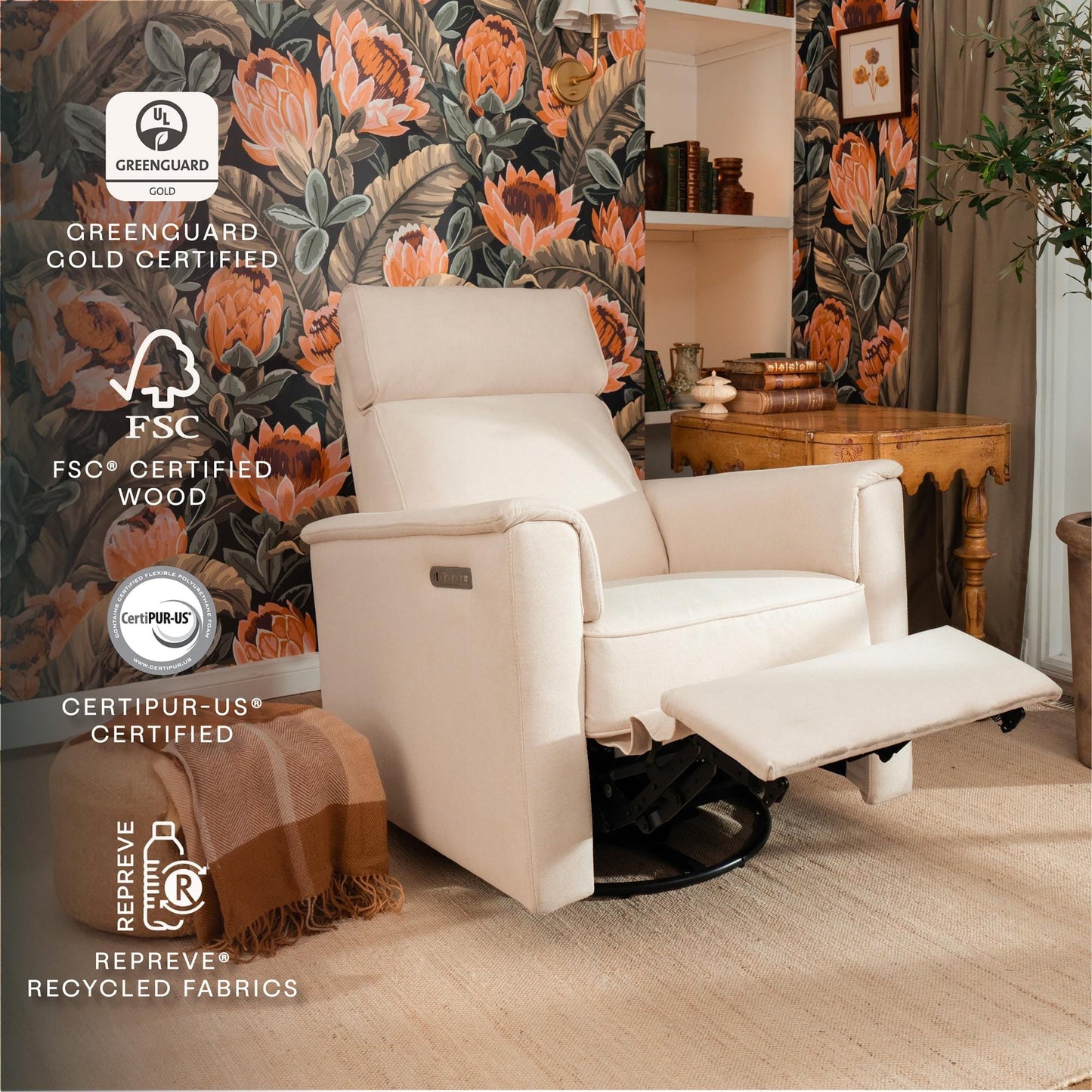 Namesake Gliders & Rockers Namesake Willa Pro Power Recliner & Swivel Glider