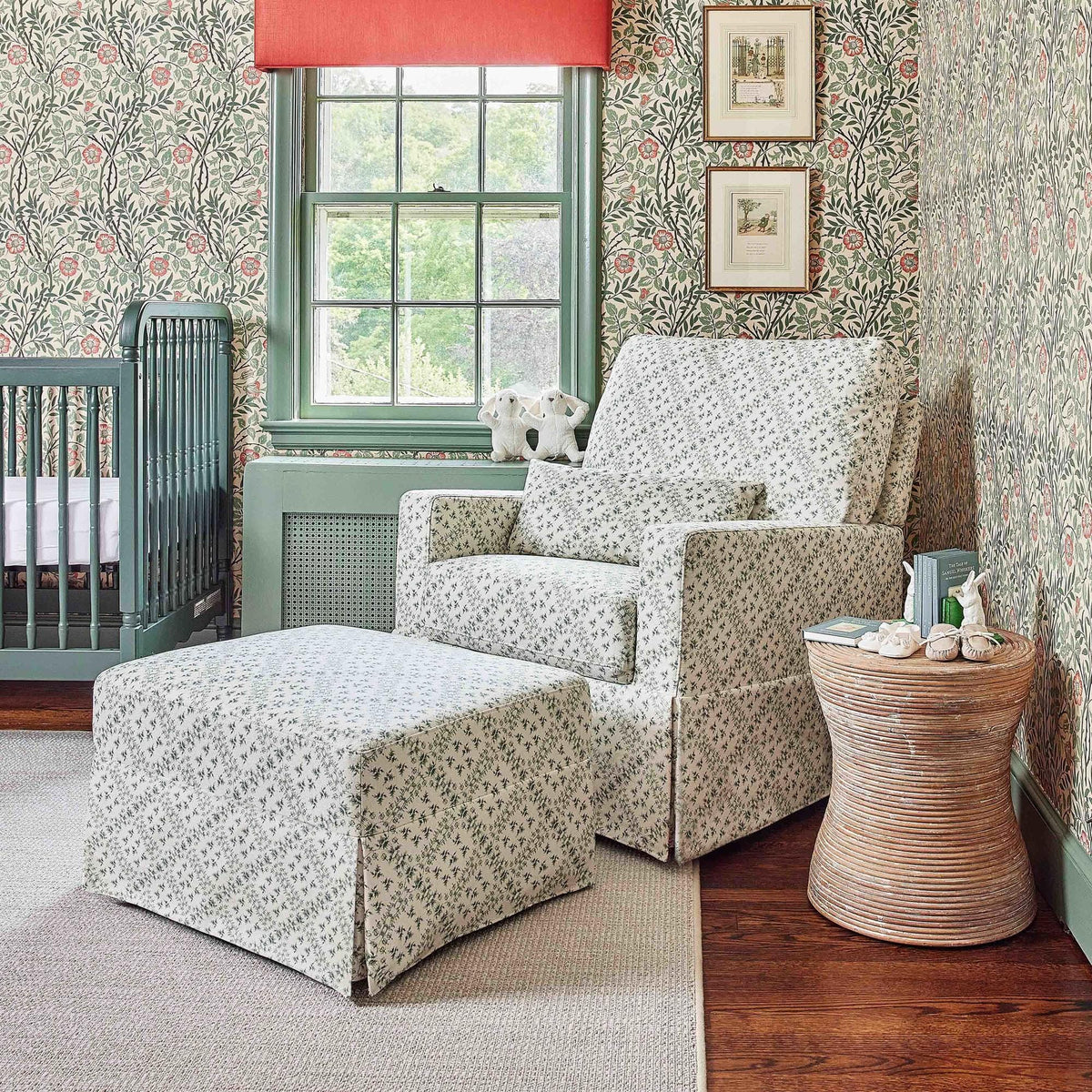 Namesake Ottomans Sarah Flint x Namesake Crawford Gliding Ottoman in Eco-Performance Fabric | Water Repellent & Stain Resistant