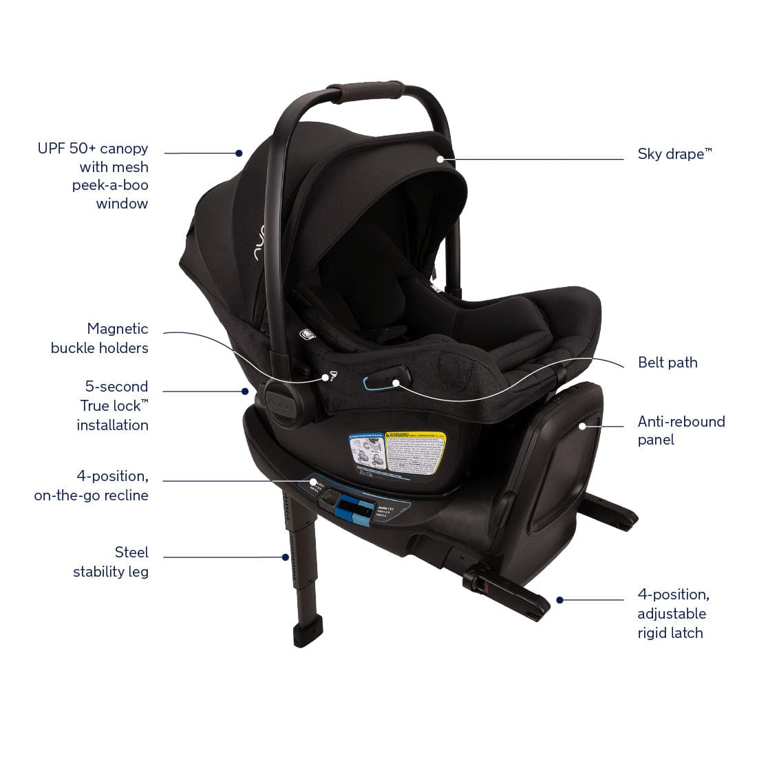 Nuna Car Seats - Infant Nuna PIPA Aire RX Infant Car Seat + RELX Base