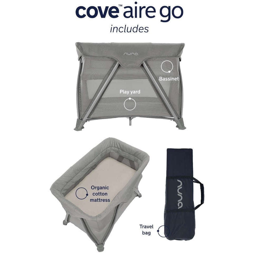Nuna Playards Frost Nuna COVE Aire Go Playard + Bassinet