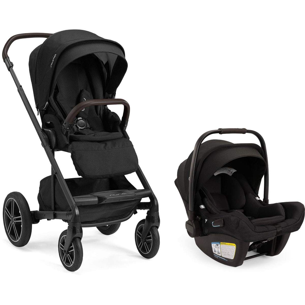 Nuna Strollers - Travel Systems Caviar (Chocolate) Nuna MIXX Next + PIPA Aire RX Travel System