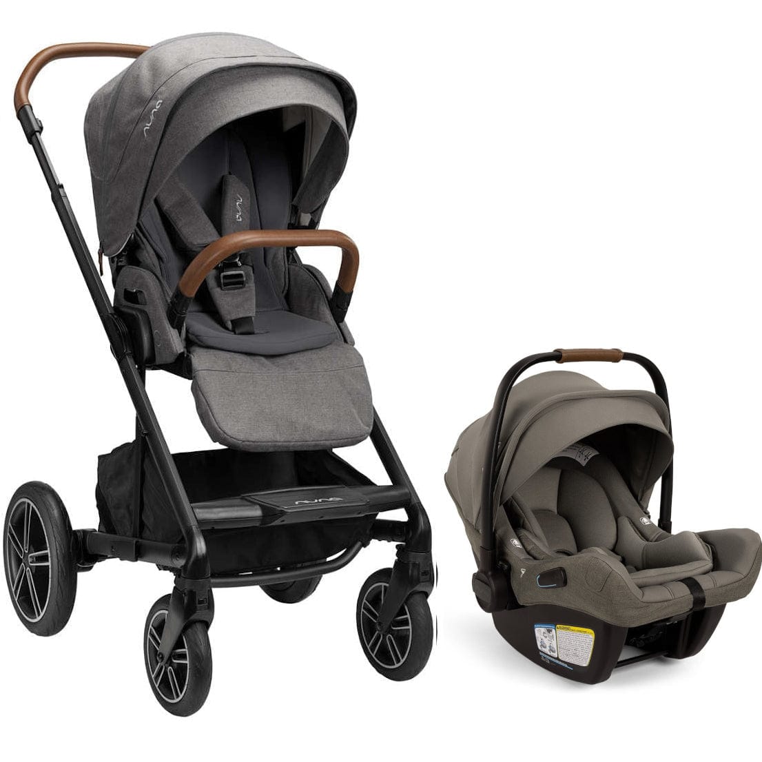 Nuna Strollers - Travel Systems Granite Nuna MIXX Next Stroller + PIPA Aire RX Infant Car Seat Travel System